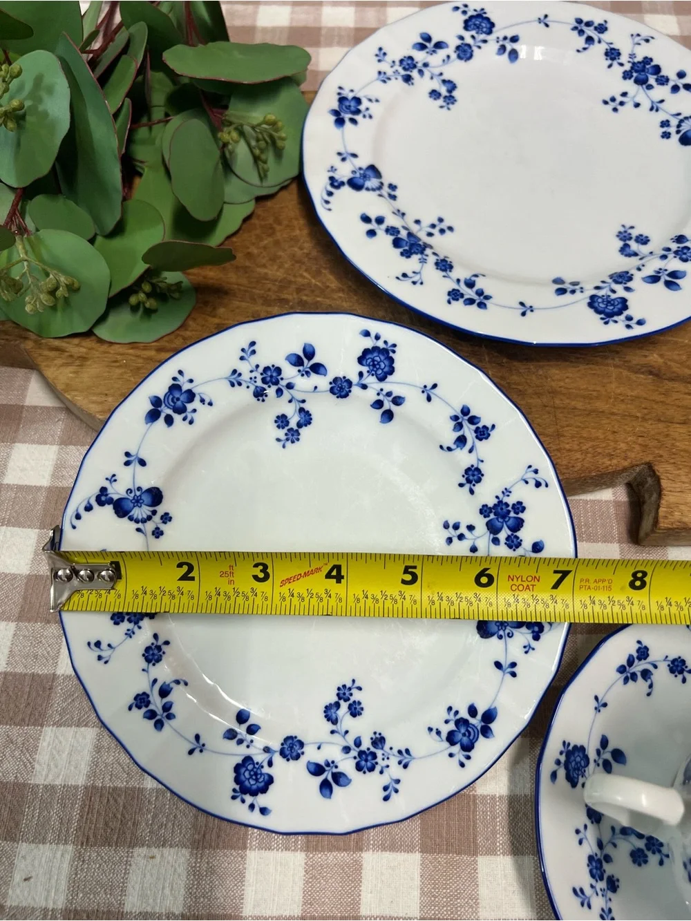 Vintage Noritake Elegance in blue dinnerware plates cup replacement blue white